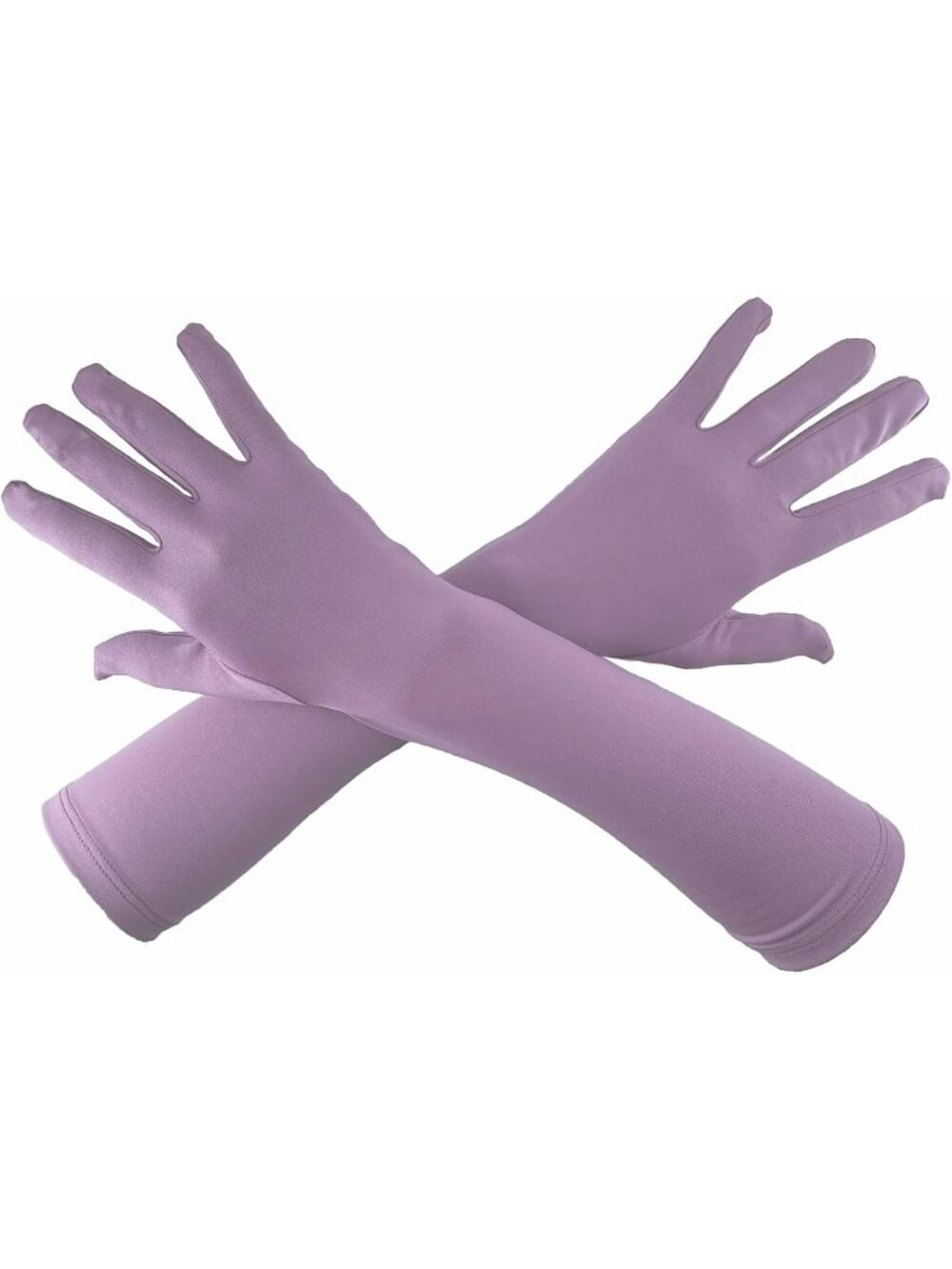 Men's And Women's Light Purple 15'' Elbow Length 20s Stretchy Costume Gloves